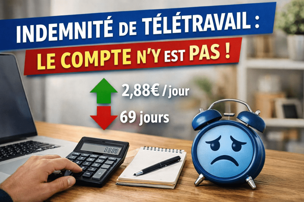Indemnité de télétravail : le compte n’y est pas !